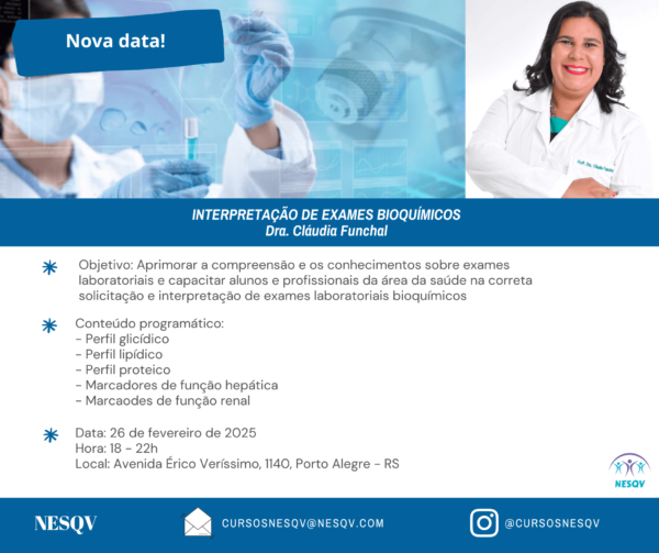 Interpretação de exames bioquimicos fev 25 novo local e data